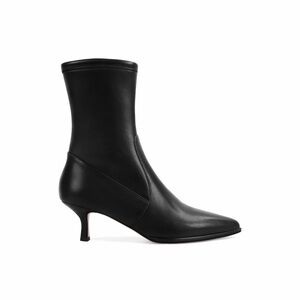 Black kitten heel ankle boot